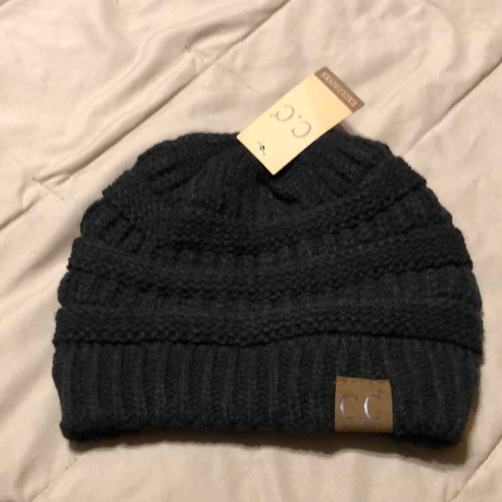 CC black beanie.  New with tags.